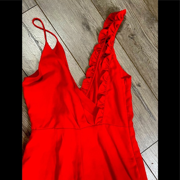 NWT. KeepSake Red Jumpsuit. - Picture 2 of 4